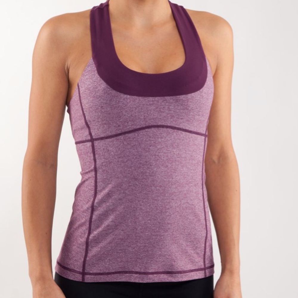 Lululemon Scoop Neck Tank Heathered Plum Size 8